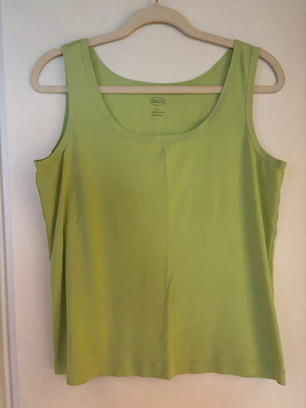 Talbots Bright Lime Scoop Neck Tank Top